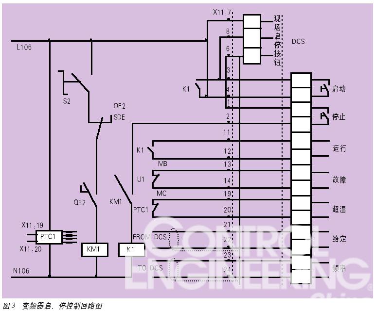变频器启-停控制回路图