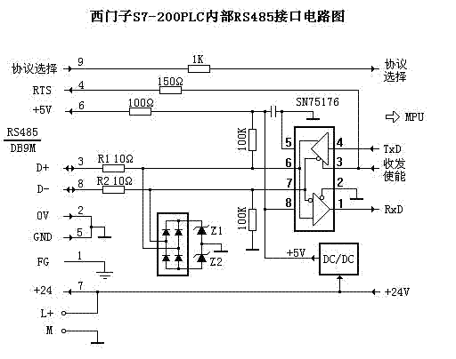 S7-200PLC的RS485通信口易损坏的原因分析和解决办法如图