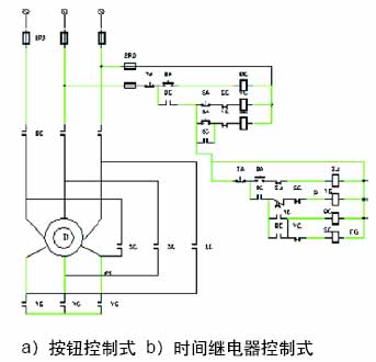 自动星- 三角减压起动器控制线路