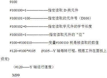 读取PLC 数据的宏程序