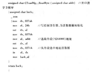 PC机并口与现场总线CAN通讯的实现如图