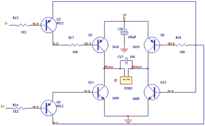 　　图4左路马达控制电路