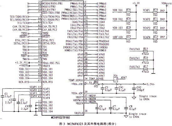 基于MC56F8323的两相步进电机高速细分驱动模块如图